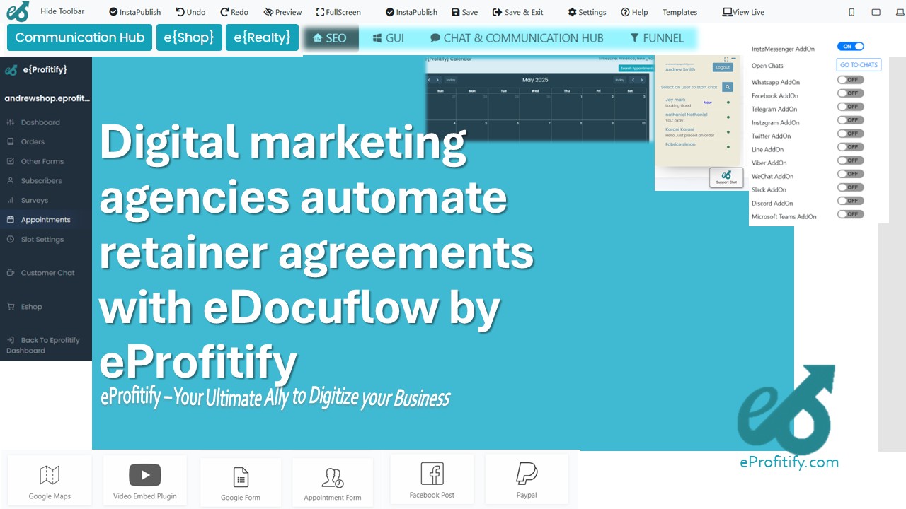 Digital marketing agencies automate retainer agreements with eDocuflow by eProfitify